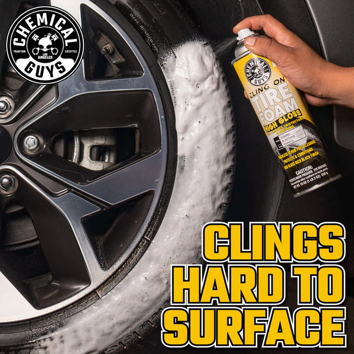 Chemical Guys Cling On Tyre Foam High Gloss 3 In 1 Cleaner, Protectant & Dressing