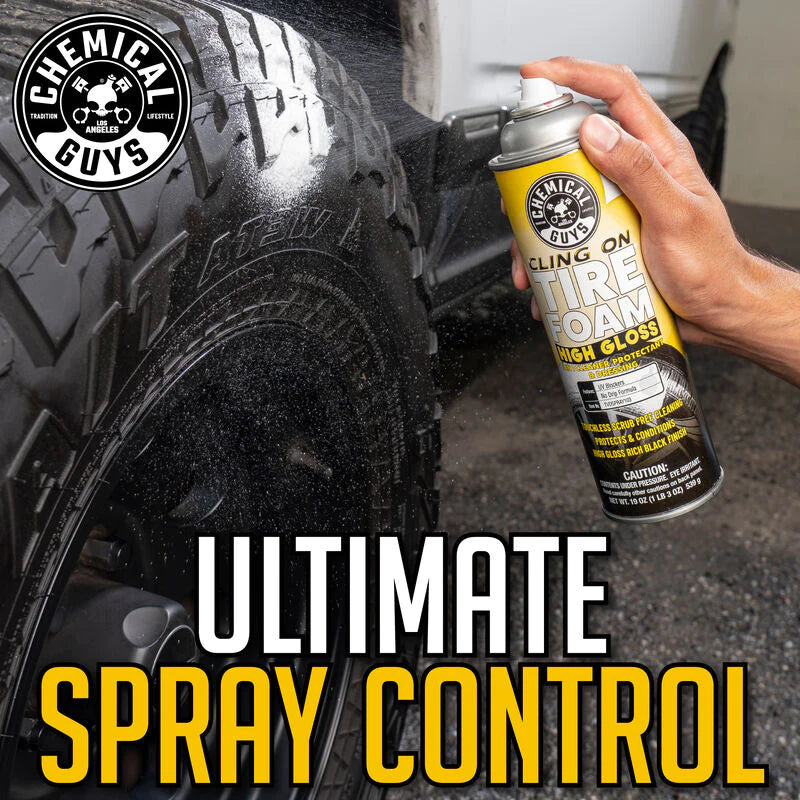 Chemical Guys Cling On Tyre Foam High Gloss 3 In 1 Cleaner, Protectant & Dressing