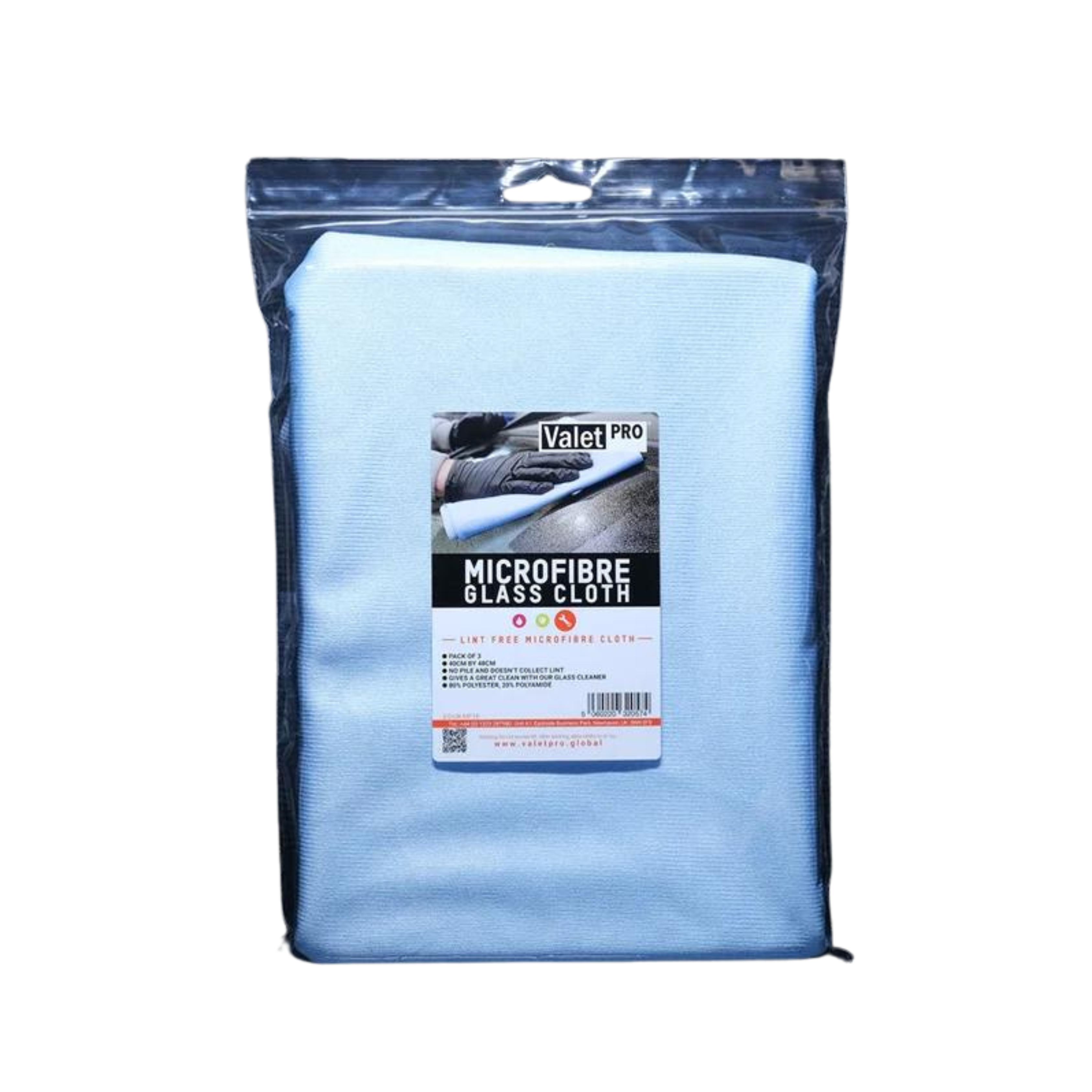 Valet Pro Microfibre Glass Cloth 3 Pack