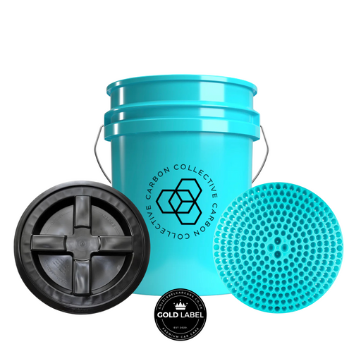 Carbon Collective Signature Teal Bucket, Vortex Grit Guard & Gamma Seal Lid (Black)