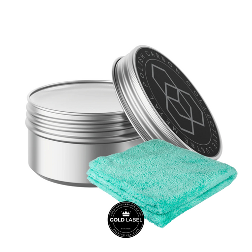 Carbon Collective Lustre Metal Polish Paste & Luxe 600 Plush Microfibre