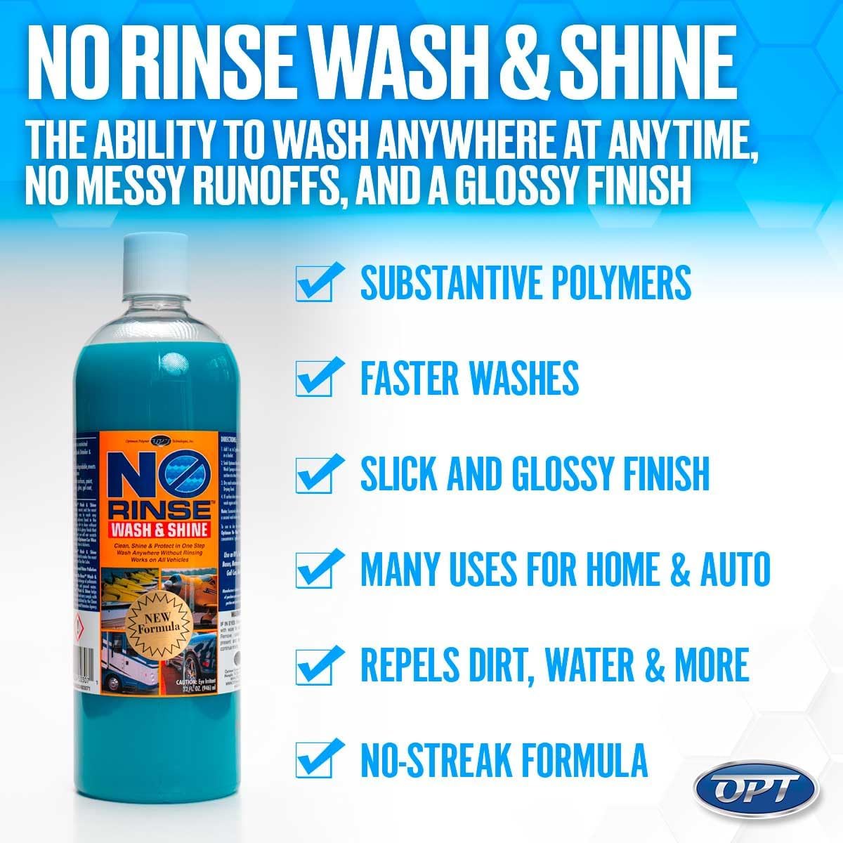 Optimum No Rinse Waterless Wash (273ml, 946ml & 3.46L)