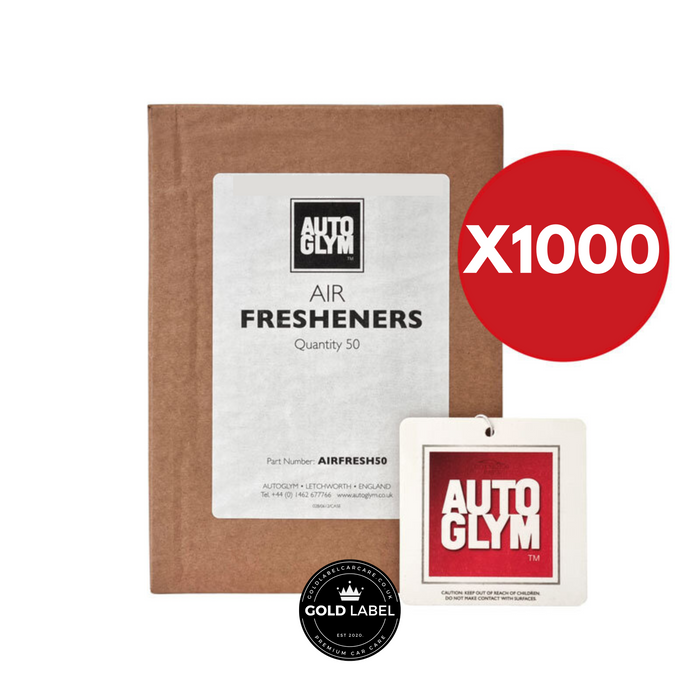 AutoGlym Hanging Air Freshener Bulk Wholesale Bundle (1000 Pack)