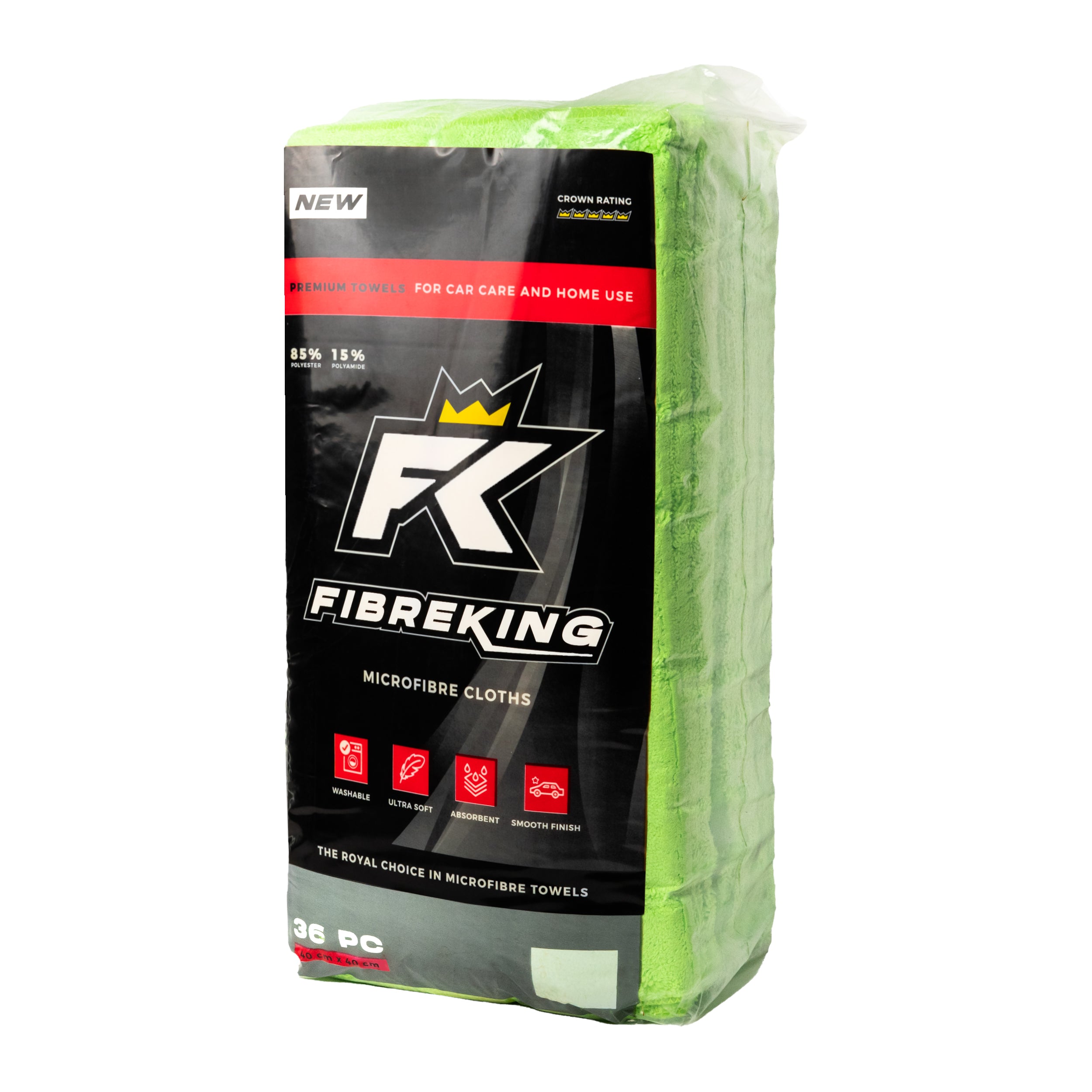 FibreKing Premium Microfibre Cloths Green