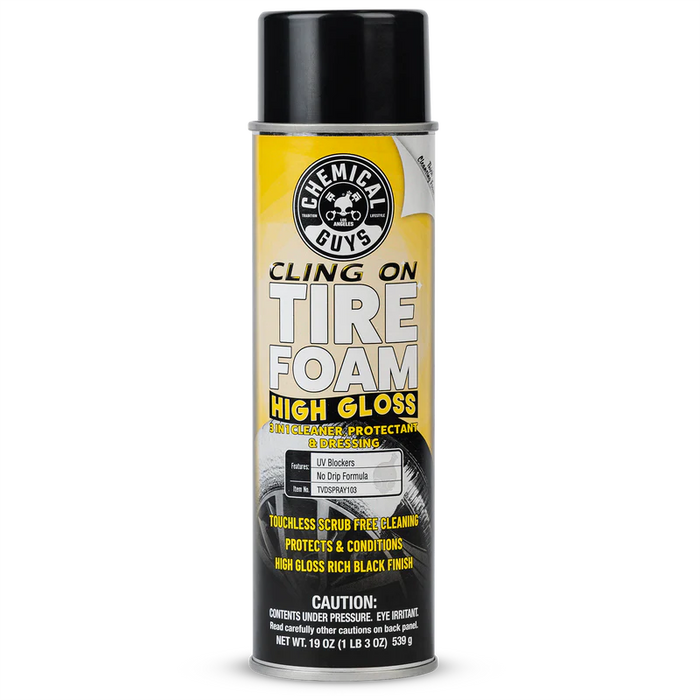 Chemical Guys Cling On Tyre Foam High Gloss 3 In 1 Cleaner, Protectant & Dressing