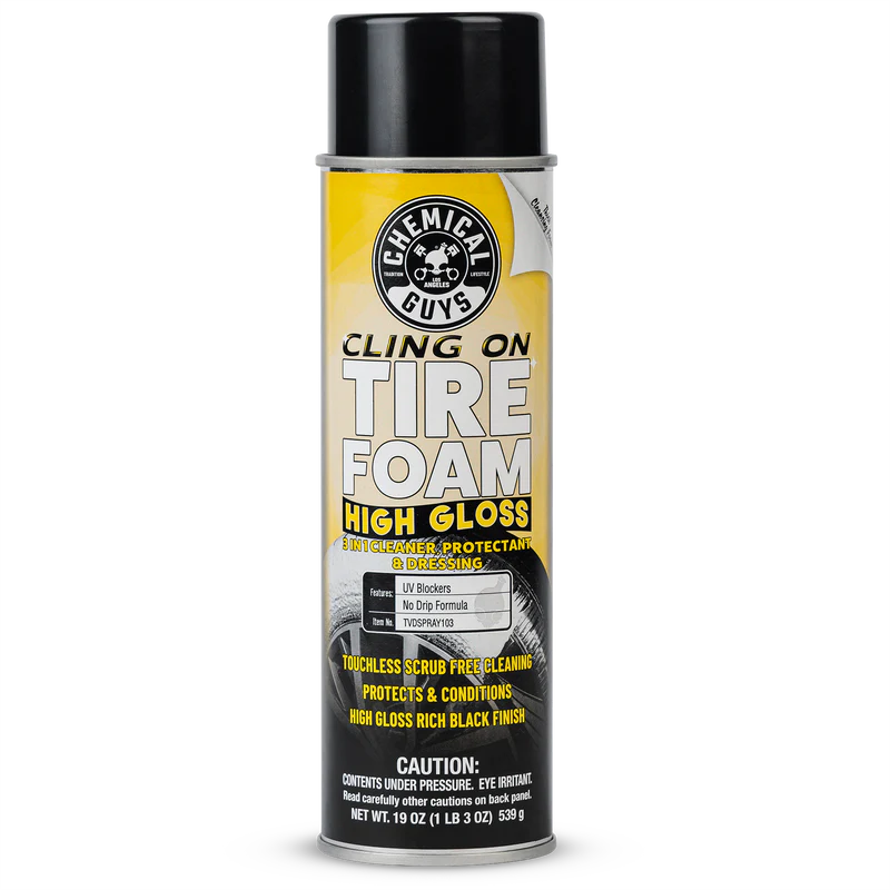 Chemical Guys Cling On Tyre Foam High Gloss 3 In 1 Cleaner, Protectant & Dressing