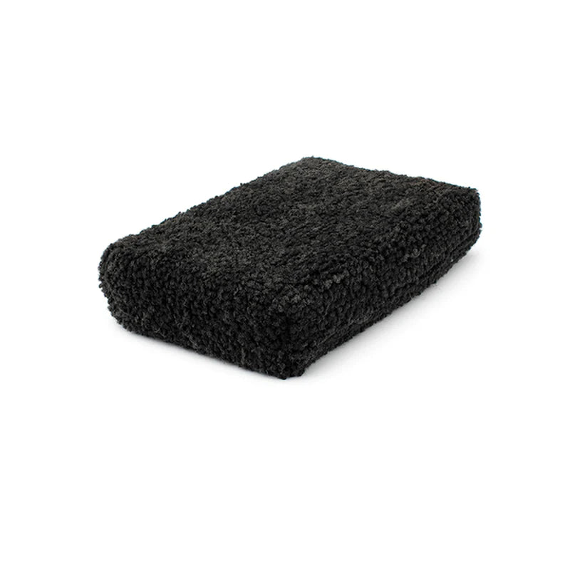 The Rag Company 3" x 5" Microfiber Terry Detailing Sponge Applicator Black