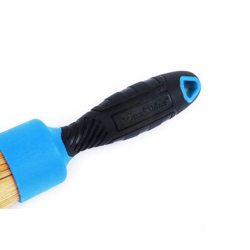 Maxshine Natural Boar’s Hair Detailing Stubby Brush - Blue