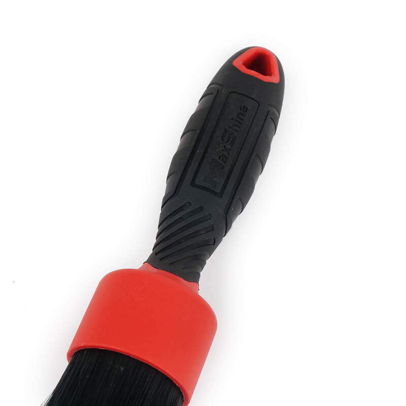 Maxshine Mixed Bristle Detailing Stubby Brush - Red