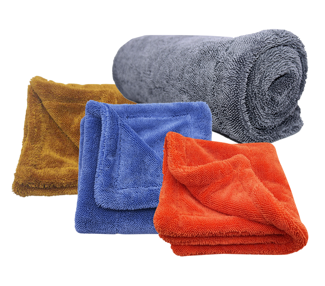 hamblechem 'Finale' 1400GSM Dual Layered Edgeless Twisted Fibre Microfibre Drying Towels.