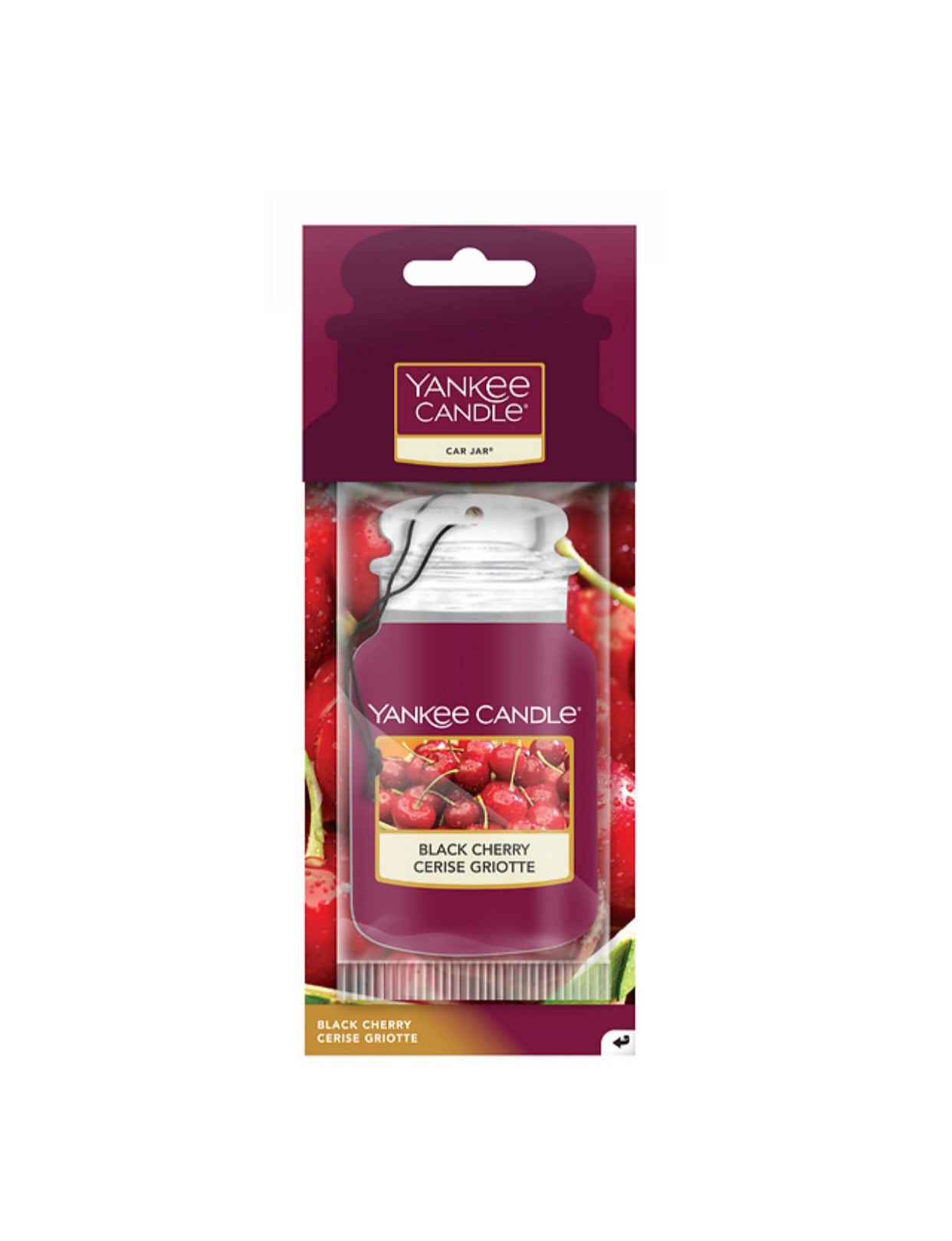 Yankee Candle Car Jar Hanging Air Freshener | Black Cherry